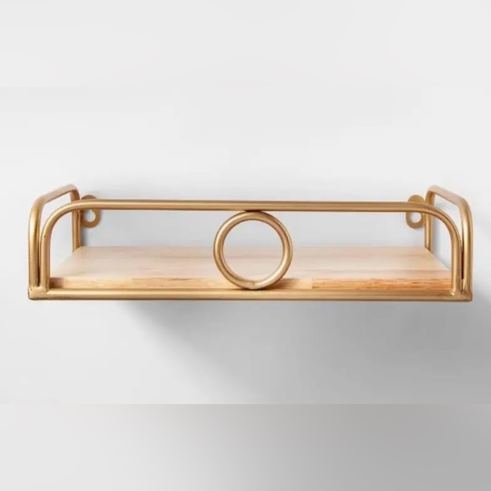 Opalhouse 12" × 7" Decorative Wall Shelf Gold RARE TO FIND